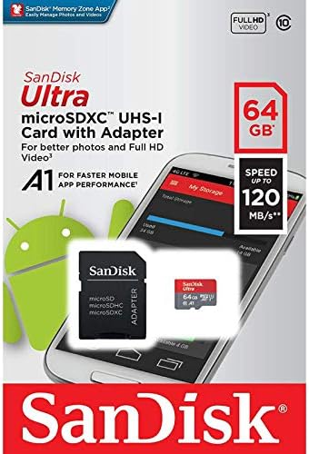 Ultra 64 GB microSDXC Samsung Galaxy için Çalışır S21 Ultra Artı SanFlash ve SanDisk tarafından Doğrulanmış (A1/C10/U1/8 k /