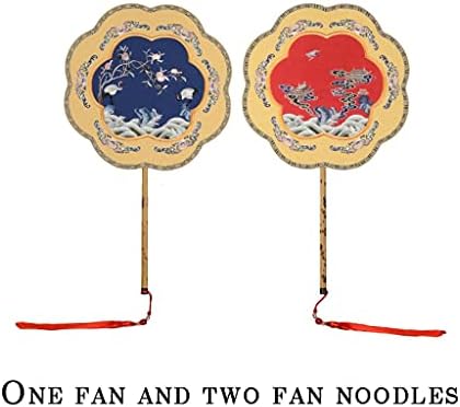 AMPBBAR El Düzenlenen Katlanır Fanlar Su Nakış Çift Taraflı Fan,Çin Tarzı El Fanlar El Sanatları Hanfu Sahne El Fanlar Dekoratif