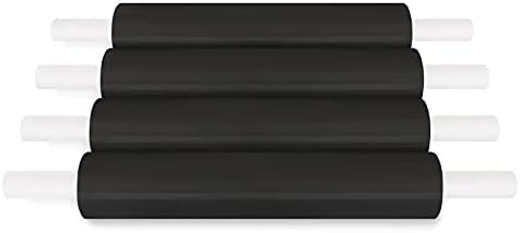 Genişletilmiş Çekirdek Kulplu PSBM Siyah Streç Sarma, 288 Paket, 20 İnç x 1000 Feet, 80 Gauge, Ambalaj için Plastik Sarılmak