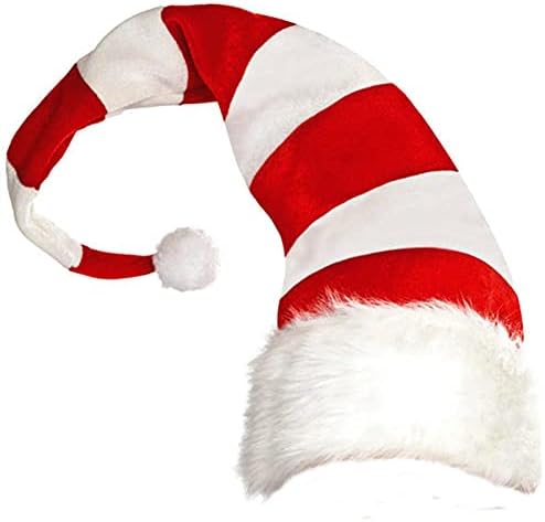 TYLC Noel Şapka Parti Şapka Uzun Çizgili Keçe Peluş Tatil Noel dekorasyon için Yeni Yıl Şenlikli Tatil Parti Şapkalar, (Renk
