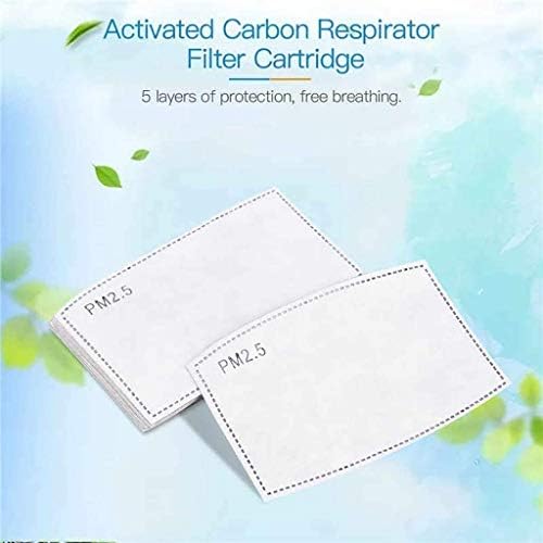 100 Pcs PM2.5 Filtre Aktif Karbon Eklemek 5 Katmanlar Yedek Bez Yüz Kağıt için Adam ve Kadın