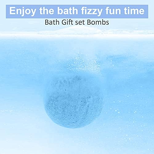 SFTXEY Banyo Bombalar Gül Yaprakları ile Kadınlar için 6 Adet Banyo Bombalar, El Yapımı Kabarcık Banyo Bomba Hediye Seti, Zengin