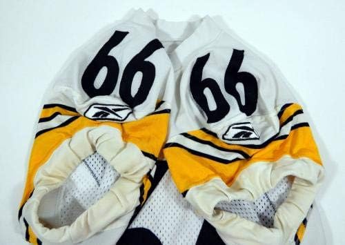 2006 Pittsburgh Steelers Tony Hills 66 Oyunu Kullanılmış Beyaz Forma-İmzasız NFL Oyunu Kullanılmış Formalar