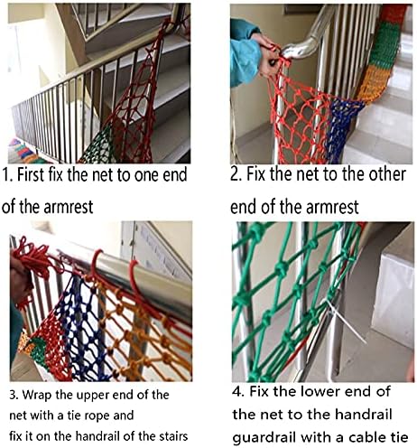 AWSAD Naylon Halat Güvenli Net Pet Bariyer Net Çit Dekor Örgü Çocuk Güvenlik Ağı Merdiven Düşme Önleme Net Güvenlik Kapıları