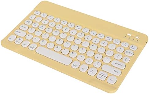 Hozee Kablosuz Klavye, Tablet Klavye İnce İşçilik Kolay Kullanım Ekran Kilidi Fonksiyonu için Laptop için Tablet(Sarı)
