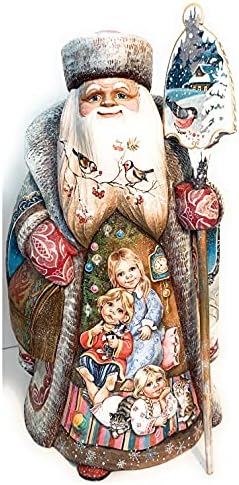 Yazarın Ahşap Noel Rus Noel Baba Heykelciği 16,92 Boyunda, Sergiev Posad'dan Rus Sanatçılar tarafından sevgiyle Oyulmuş ve Boyanmıştır.Rusya'da