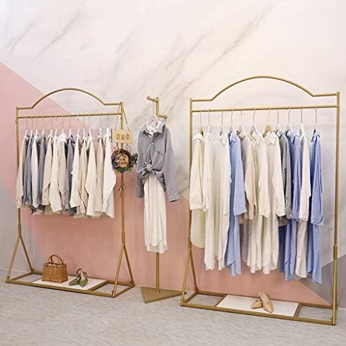 Ev Şık ve Basit Metal Elbise Askısı, Altın Basit Dekorasyon Rafı Ayaklı Yatak Odası Butikleri Giyim Teşhir Standı Yatay Çubuk