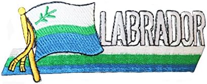 Labrador Yeni Yardımcısı Kelime Ülke Bayrağı Demir on Patch Crest Rozeti ... 1. 5X4 .5 İnç... Yeni