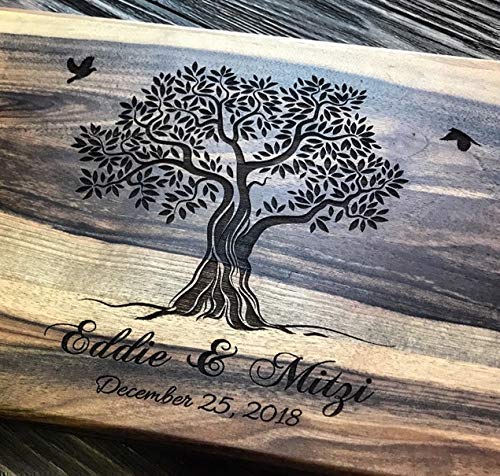 Özel Aile Zeytin Ağacı Kişiselleştirilmiş Kazınmış Kesme Tahtası düğün hediyesi, Yıldönümü Hediyeleri, eve Taşınma Hediye Doğum