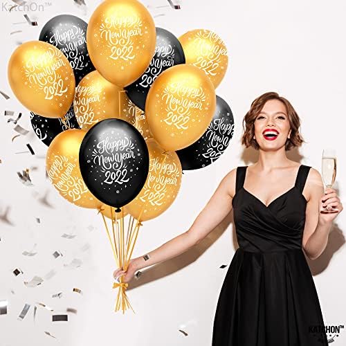 Yeni Yılınız Kutlu Olsun Lateks Balonlar 2022-Büyük, 50'li Paket / Yeni Yılınız Kutlu Olsun Balonlar 2022 Yeni Yıl Arifesi Parti