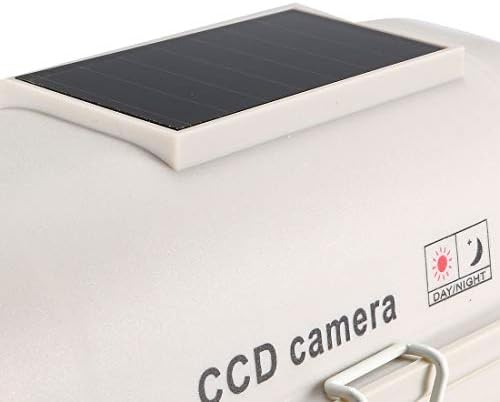 uxcell Sahte güvenlik kamera Güneş Enerjili Kukla CCTV gözetim sistemi ile yanıp sönen kırmızı LED uyarı ışığı, Sticker için