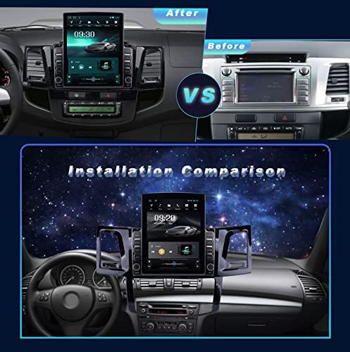 Toyota Fortuner HİLUX Revo Vigo 2005-2014 için araba Stereo Alıcısı GPS Navigasyon, Android 10 Araba Stereo 9.7 İnç IPS Ekran