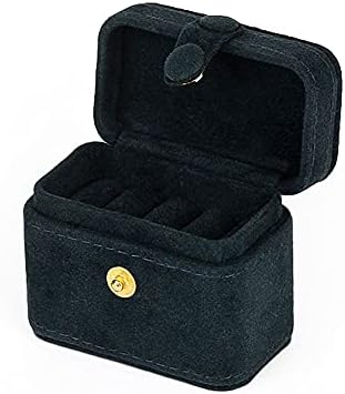 KESİO Mini PU veya Pazen Mücevher Kutusu Boncuklu Kadife Seyahat Taşınabilir takı saklama çantası Bilezik Küpe Yüzük Kutusu Mücevher