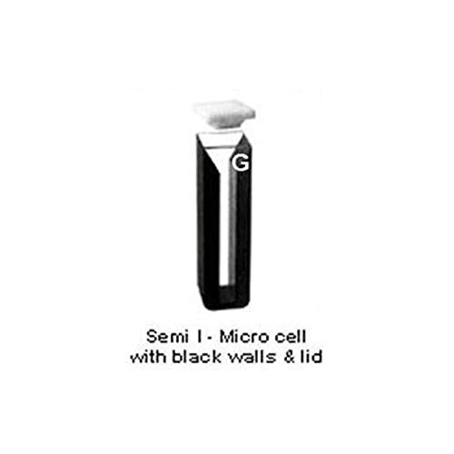 Siyah Duvarlı ve Kapaklı Labomed Q146 Yarı Mikro Hücre, Kuvars, 30 mm, 5,25 ml (2'li Paket)