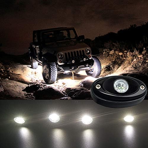 Beyaz LED kaya ışıkları altında Glow led ışık kitleri su geçirmez LED neon ışık için Jeep Off Road kamyon UTV ATV SUV Baja Raptor