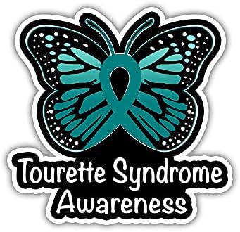 3 Adet-Tourette Sendromu Savaşçı Kelebek Hediye TS Hastalar için Tourette Sendromu Farkındalık Hediye Sticker-Dizüstü Su Şişesi