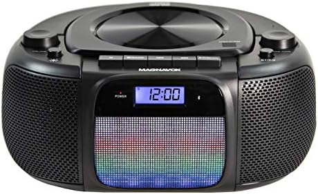 Magnavox MD6972 Dijital AM/FM Stereo Radyo, Renk Değiştiren ışıklar ve Bluetooth Kablosuz Teknolojisine Sahip Taşınabilir Üstten