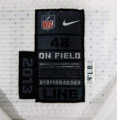 2013 Dallas Cowboys Mackenzy Bernadeau 73 Oyunu Yayınlandı Beyaz Forma-İmzasız NFL Oyunu Kullanılmış Formalar