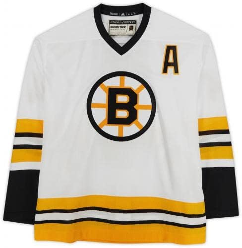 Bobby Orr Boston Bruins İmzalı Adidas Beyaz Hokey Kahramanları Otantik Forma-İmzalı NHL Formaları