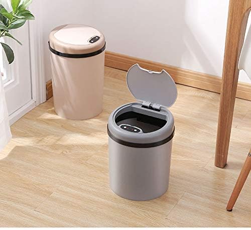 RENSLAT Yeni akıllı sensörlü çöp tenekesi Ev Yaratıcı Oturma Odası Mutfak Yatak Odası Banyo Kapaklı Elektrikli Otomatik Çöp (Renk: