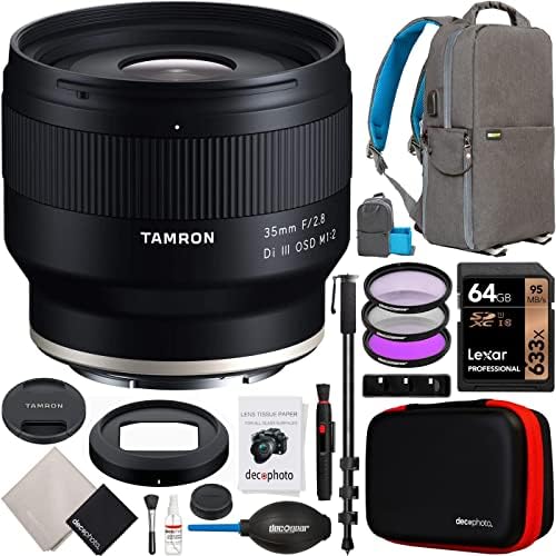 Tamron 35mm F / 2.8 Dı III OSD M1: 2 Lens (Model F053) Sony E-Montaj için Tam Çerçeve aynasız fotoğraf makinesi Paketi ile Prim