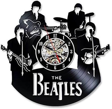 Kovides Retro Vinil Kayıt Saati Vintage duvar saati Beatles Hediye doğum günü hediyesi Fikir için Fan Süslemeleri için Parti