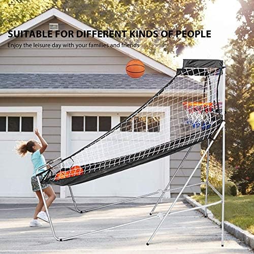 VİVOHOME Basketbol Arcade Oyunu ile Taşınabilir 10ft / 14ft / 17ft Yüksekliği Ayarlanabilir Açık Badminton Net