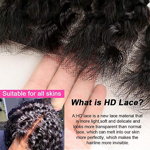 13X6 HD dantel ön peruk insan saç ön-koparıp Uzun kıvırcık insan saç peruk siyah Kadınlar ıçin Derin kıvırcık HD dantel ön insan