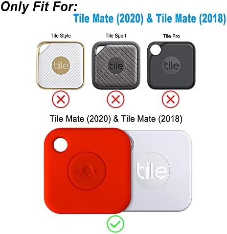 Tile Mate (2020) ve Tile Mate (2018) için Aotao Silikon Kılıf, Yumuşak ve Esnek, Tile Mate Tracker için Karabina ile Çizilmeye/Darbeye