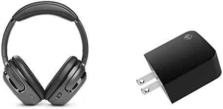 Paket JBL Tour ONE Kablosuz Aşırı Kulak Gürültü Önleyici Kulaklıklar, 2 Portlu USB Duvar Şarj Cihazı-Siyah