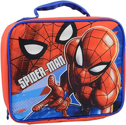 Marvel Örümcek adam Öğle Yemeği Kutusu Paketi ~ Örümcek Adam İpli Çanta, Marvel Su Şişesi, Örümcek Adam Çıkartmaları ve Daha