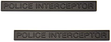2X Polis Interceptor Amblemler Prim Araba Rozeti Çamurluk Sticker Explorer İçin Fit (Siyah)