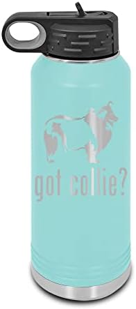 Var Collie Lazer Kazınmış Su Şişesi Özelleştirilebilir Polar Deve Paslanmaz Çelik Saman ile Birçok Renk Boyutları-park v2 macar-32