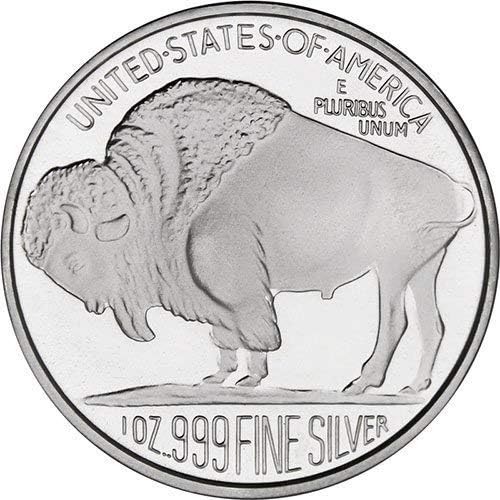 SilverTowne Nane Buffalo Gümüş Yuvarlak İnce Gümüş 1 oz