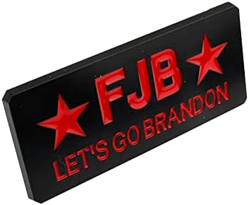 FJB Araba Tampon Sticker, Araba Çıkartması 3D Yükseltilmiş Harfler Amblem, Badgeslide Çamurluk Metal Rozeti Değiştirme (Siyah