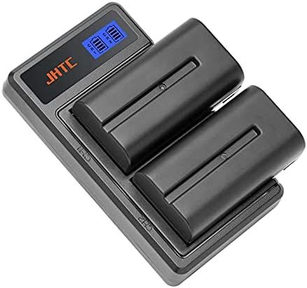 2 Paket Li-Ion Yedek Piller, çift USB Şarj ve Akıllı LCD Ekran için NP-F550, F570, F770, F960, F975 CCD SC55, TR516, TR716, ve