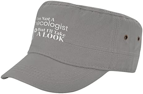 Ben Jinekolog Değilim Ama Bir Göz Atacağım Şapkalar Erkek / Kadın Düz Şapkalar, Ayarlanabilir Golf Kamyon Şoförü Beyzbol Şapkası
