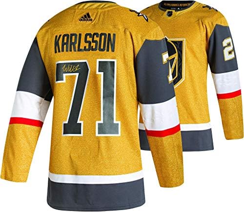 William Karlsson Vegas Altın Şövalyeler İmzalı Altın Alternatif Adidas Otantik Forma-İmzalı NHL Formaları