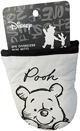 Winnie The Pooh 2'li Paket Mini Fırın Eldiveni Gri Siyah
