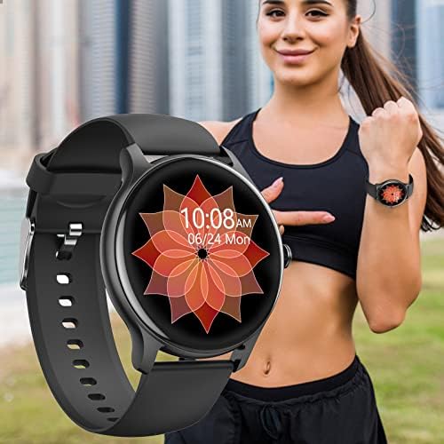 Fmystery Akıllı Saat, Erkekler Kadınlar için 1.28 inç LCD Dokunmatik Ekranlı Smartwatch, Uyku Monitörü, Fitnees Tracker, Pedometre
