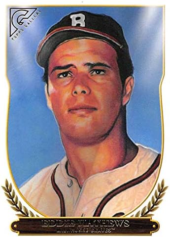2018 Topps Galeri Hall of Fame Galeri HOF - 5 Eddie Mathews Milwaukee Braves Resmi MLB Beyzbol Ticaret Kartı Ham (NM veya Daha