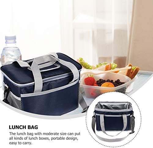 HEMOTON Yalıtımlı Öğle Yemeği Çantası kullanımlık Yalıtımlı Soğutucu Öğle Yemeği çantası Ofis Iş Piknik Yürüyüş Plaj Öğle Yemeği