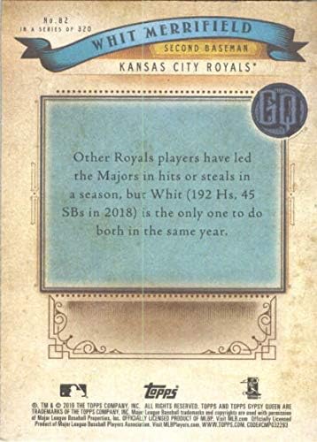 2019 Topps Çingene Kraliçe 82 Katiyen Merrifield Kansas City Royals MLB Beyzbol Ticaret Kartı