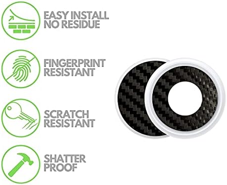 cıcı mağaza 10/5/2/1 Pcs Karbon Fiber Koruyucu Sticker Cilt için AirTag-AirTag ile Uyumlu Dayanıklı Anti-Scratch Kapak Uygulamak