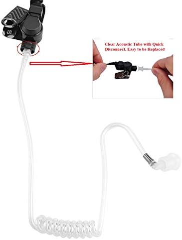 JEUYOEDE Yedek Akustik Tüp ile Uyumlu Motorola Kenwood Baofeng Gözetim Kiti Kulaklık Kulaklık ile Bağlayıcı (5 Packs)