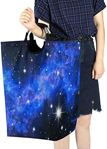 xigua Büyük çamaşır sepeti Galaxy Katlanabilir Giysi Sepet, su Geçirmez Kreş Depolama Bin Kolu ile Giyim Sepetleri için Yatak