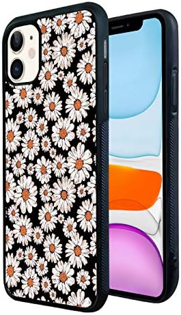 Cep Telefonu Kılıfı Çiçek için iPhone 11 6.1 İnç-Darbeye Koruyucu TPU Alüminyum Serin Sevimli Papatya Çiçek telefon Kılıfı için