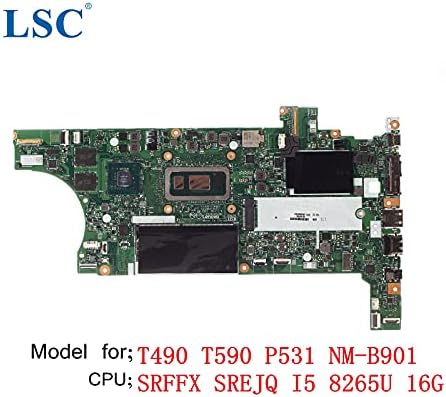 lenovo ThinkPad için T490 T590 P531 Laptop Anakart NM-B901 CPU; İ5 8265U 16G