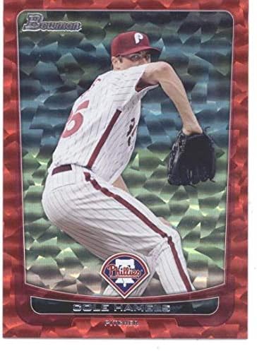2012 Bowman Kırmızı Buz 9 Cole Hamels Philadelphia Phillies MLB Beyzbol Kartı / 25 NM-MT