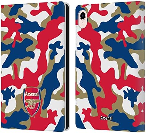 Kafa Kılıfı Tasarımları Resmi Lisanslı Arsenal FC Kamuflaj Kret Desenleri Deri Kitap Cüzdan Kılıf Kapak Apple iPad Mini ile Uyumlu
